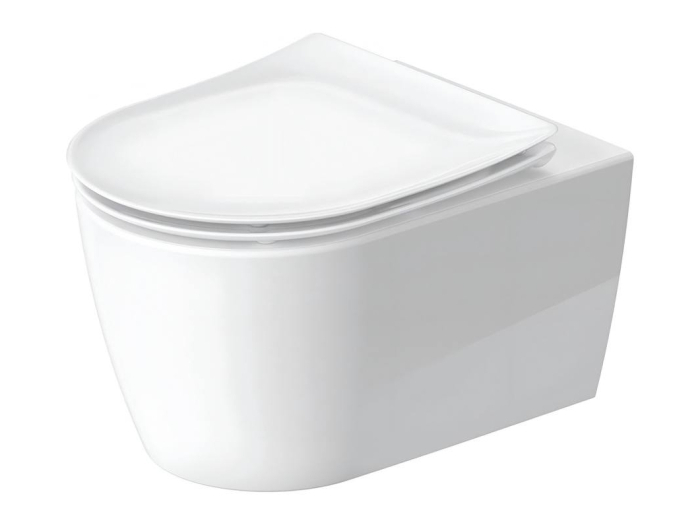 На изображении товар Унитаз подвесной Duravit Soleil by Starck, 540 х 370 мм, с сиденьем арт. 0026490000, с креплением, цвет белый глянцевый с HYG от официального представителя в Москве
