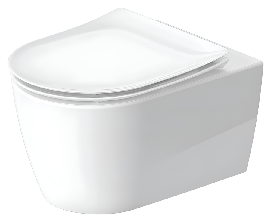 Унитаз подвесной Duravit Soleil by Starck, 540 х 370 мм, с сиденьем арт. 0026490000, с креплением, цвет белый глянцевый с HYG