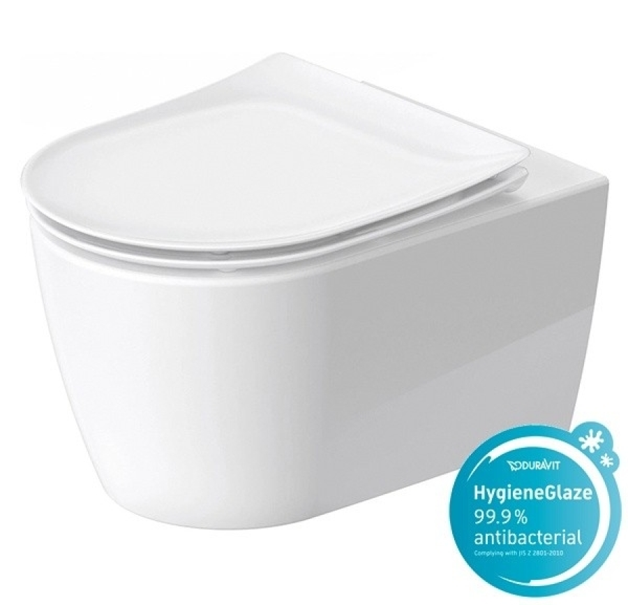 Унитаз подвесной Duravit Soleil by Starck, 540 х 370 мм, с сиденьем арт. 0026490000, с креплением, цвет белый глянцевый с HYG - изображение 2