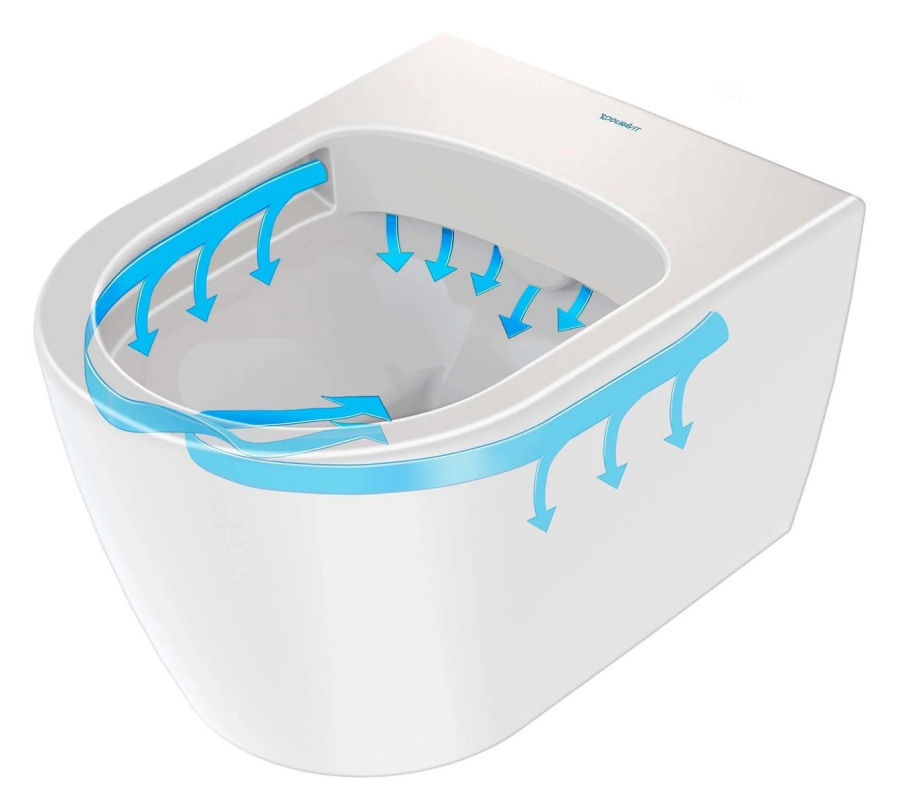 Унитаз подвесной Duravit Soleil by Starck, 540 х 370 мм, с сиденьем арт. 0026490000, с креплением, цвет белый глянцевый с HYG - изображение 1