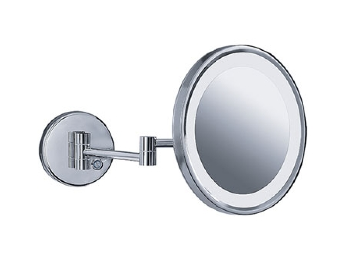 На изображении товар Зеркало Joerger Valencia, настенное, косметическое, подсветка с сенсорным управлением, цвет розовое золото от официального представителя в Москве