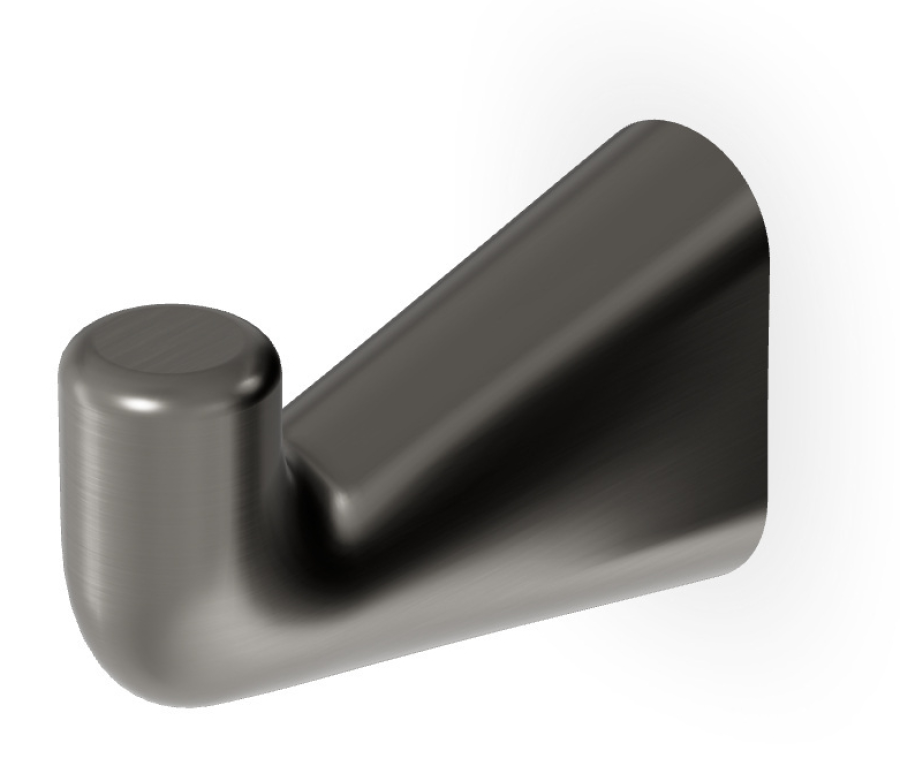 Крючок для ванной Zucchetti Medameda, настенный, цвет Brushed Metal Black