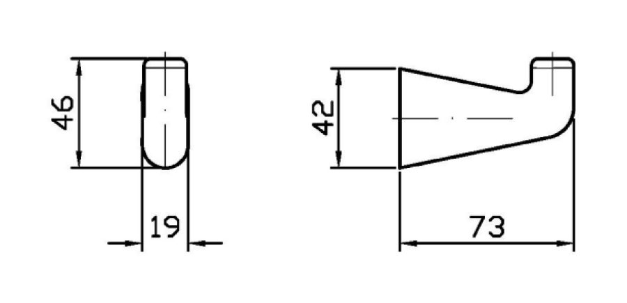Крючок для ванной Zucchetti Medameda, настенный, цвет Brushed Metal Black - изображение 1