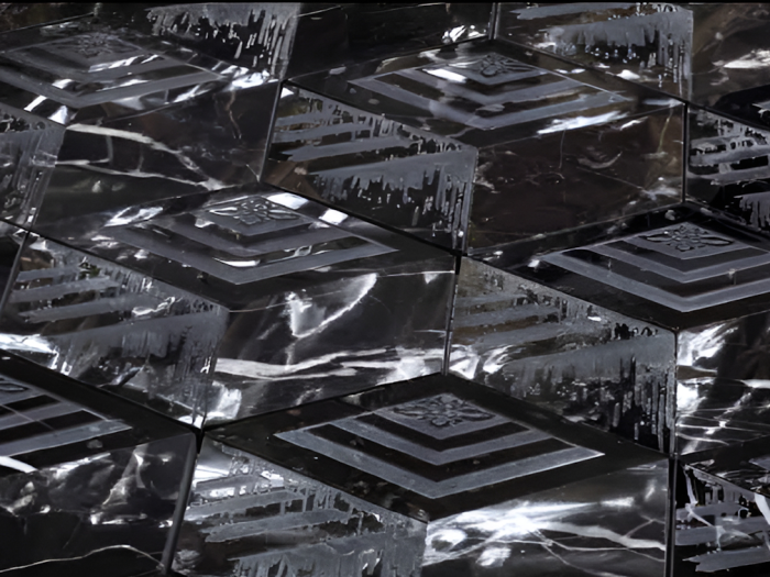 На изображении товар Akros Venezia Камень Dogma Classic Qubho LN3D Nero Marquinia от официального представителя в Москве