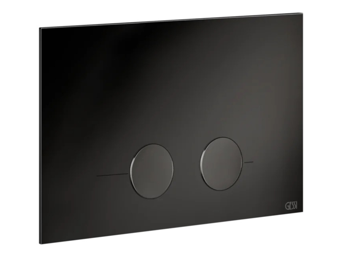 На изображении товар Клавиши смыва Gessi, для унитаза, к инсталляции Geberit (Geberit Sigma 8 и Geberit Sigma 12), цвет Black Metal PVD от официального представителя в Москве