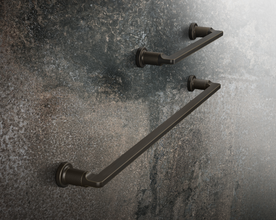 Полотенцедержатель Gessi Inciso, 600 мм, настенный, цвет Black Metal Brushed PVD - изображение 1