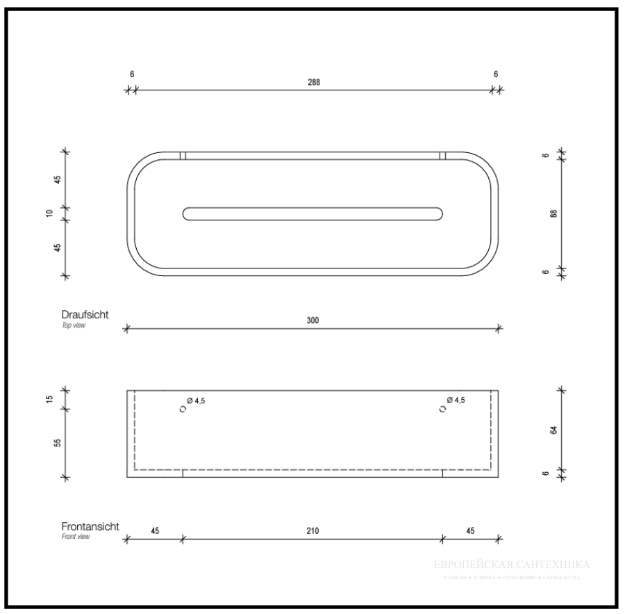 Полка Decor Walther Stone DCT30 для душа, настенная, L-300 мм, иск. камень/металл, цвет белый / матовая нержавеющая сталь - изображение 2