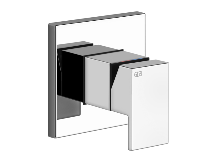 На изображении товар Cмеситель Gessi Rettangolo, настенный на 1 выход, внешняя часть,  цвет Chrome от официального представителя в Москве