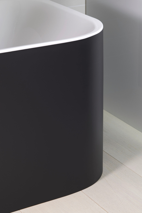 Ванна Duravit Happy D.2 Plus, 1800x800 мм, в левый угол, с интегрированной панелью, цвет белый/графит супер матовый - изображение 2