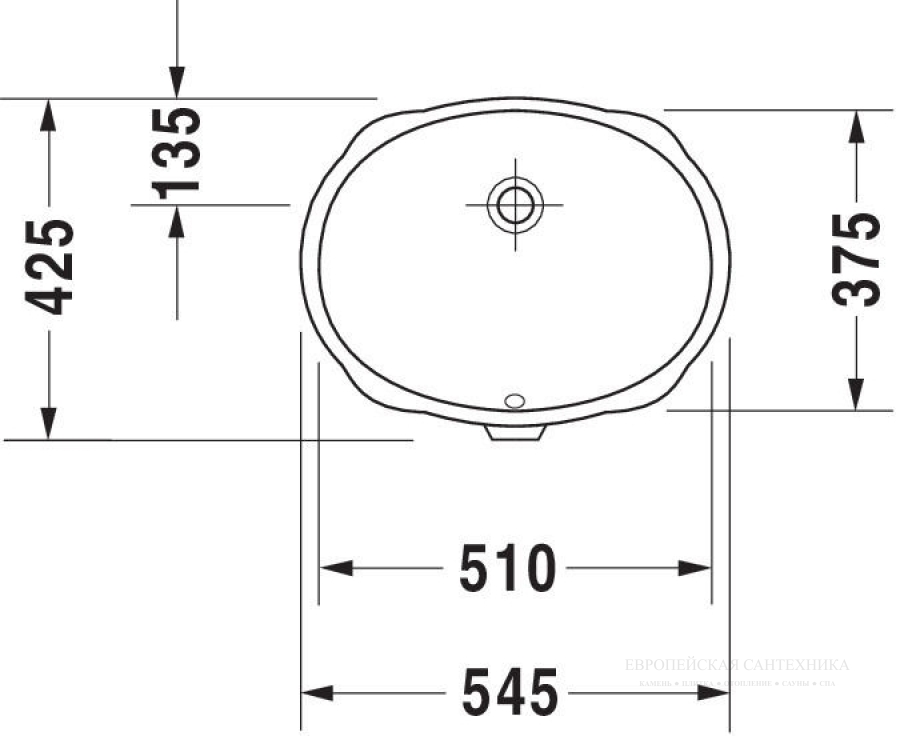 Раковина 510 мм, встраиваемая снизу, Duravit Santosa, белая - изображение 3