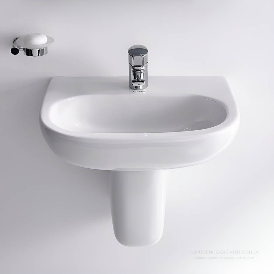 Раковина Duravit D-Code Med подвесная, 550х430 мм, 1 отверстие под смеситель, цвет белый - изображение 2