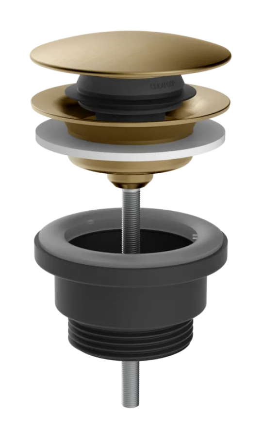 Донный клапан для раковины Gessi, 2-в-1, слив "Stop&Go", цвет Warm Bronze Brushed PVD