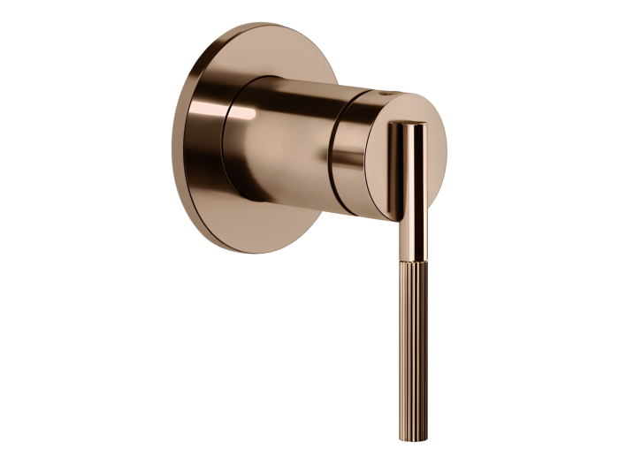 На изображении товар Cмеситель Gessi Ingranaggi, настенный, встраиваемый, внешняя часть, цвет Copper PVD от официального представителя в Москве