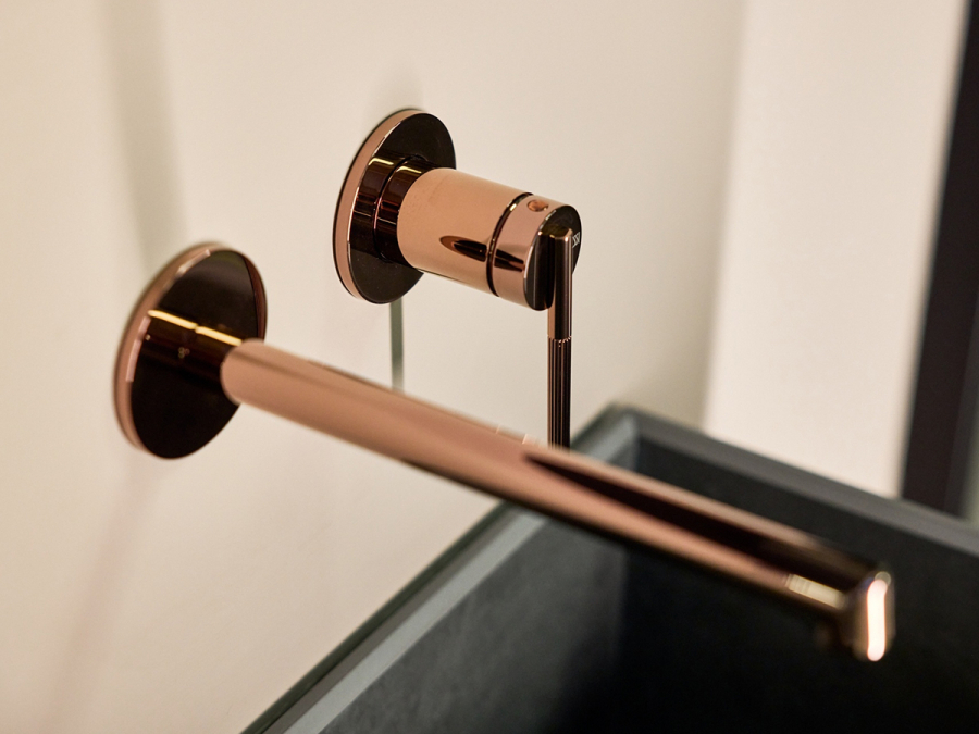 Cмеситель Gessi Ingranaggi, настенный, встраиваемый, внешняя часть, цвет Copper PVD - изображение 3