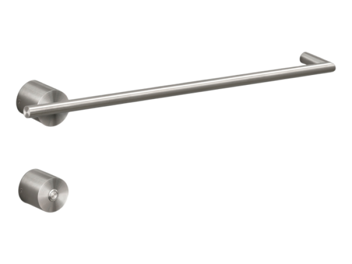 На изображении товар Полотенцесушитель CEA Design Equilibrio, электрический, настенный, 1хL-580 мм, кнопка вкл., сталь, цвет сатинированное светлое золото от официального представителя в Москве