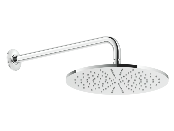 На изображении товар Верхний душ Gessi Inciso Ø300 мм, настенный, цвет Chrome от официального представителя в Москве