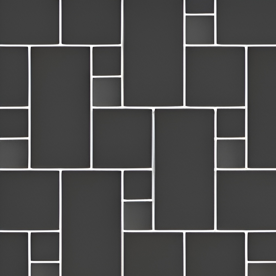 Micro. Керамогранит Microtiles Offset Mix Glaze Black 35,1x30,1