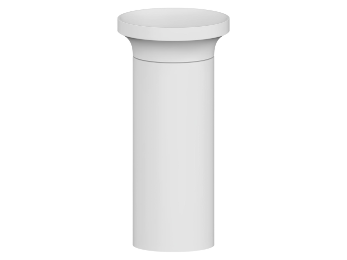 На изображении товар Раковина Gessi Origini Total Look, напольная, Ø445х900 мм, без перелива, в комплекте донный клапан, сифон, цвет Matte White от официального представителя в Москве