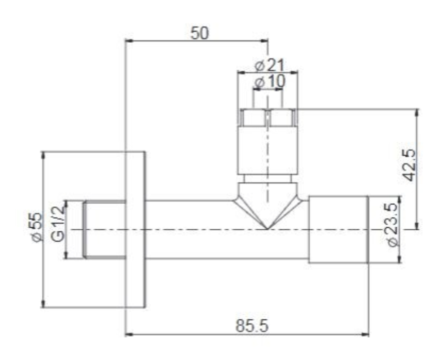 Вентиль с фильтром Carlo Frattini Sottolavabo, угловой, с регулировкой и выводом под слив 3/8" Ø10 мм, цвет белый матовый - изображение 1