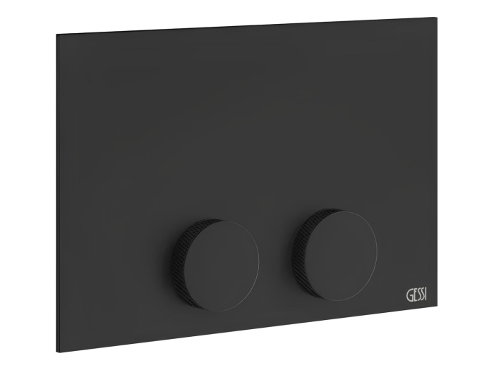 На изображении товар Панель смыва Gessi Anello, для встраиваемого смывного бачка TECE, цвет Matte Black от официального представителя в Москве
