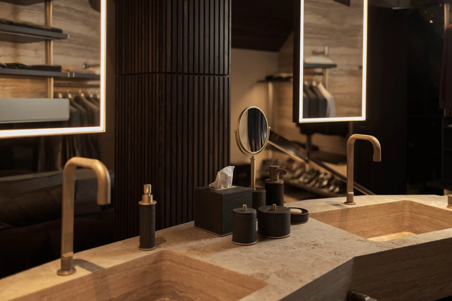 Дозатор Gessi Inciso ⌀75хh191 мм, настольный, цвет Black/Black Metal Brushed PVD - изображение 3