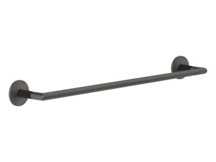 На изображении товар Полотенцедержатель Gessi Ingranaggio, настенный, L450 мм, цвет Black Metal Brushed PVD от официального представителя в Москве