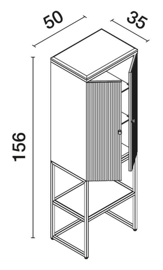 Комплект мебели Oasis Academy из 14 элементов, L1100 мм, в отделке Specchio Ribbed, фурнитура золото - изображение 10