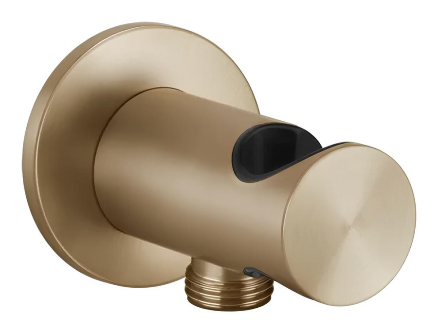 Держатель для душевой лейки Gessi316, с отводом воды, цвет Warm Bronze Brushed PVD