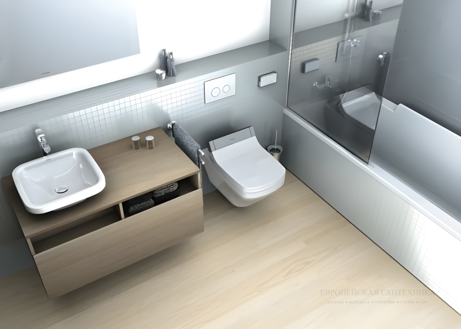 Унитаз Duravit DuraStyle Rimless подвесной, только в сочетании с SensoWash, 376x620 мм, цвет белый