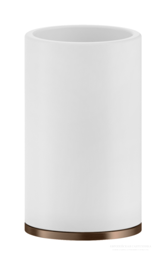 Cтакан Gessi Inciso Ø75хh127 мм, настольный, цвет White/Copper Brushed PVD