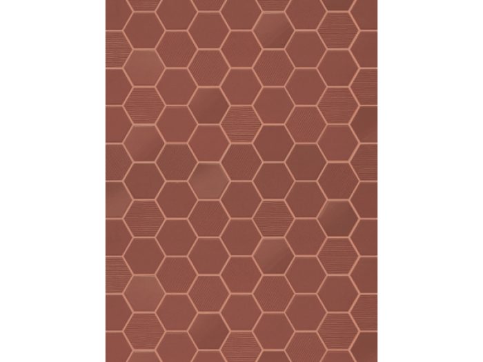На изображении товар Terratinta Ceramics Мозаика, керамогранит Hexa Mix Matt, Glossy, Fabric Rusty Red Mosaic 31.6x31.6 (4.3x3.8) / 4.0 от официального представителя в Москве