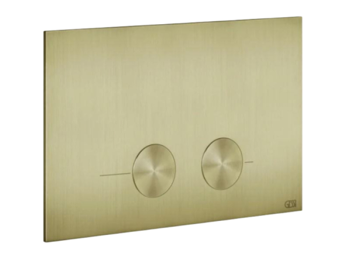 На изображении товар Клавиша смыва Gessi Total Look, для Geberit Sigma 8 и 12, цвет Brushed Brass PVD от официального представителя в Москве