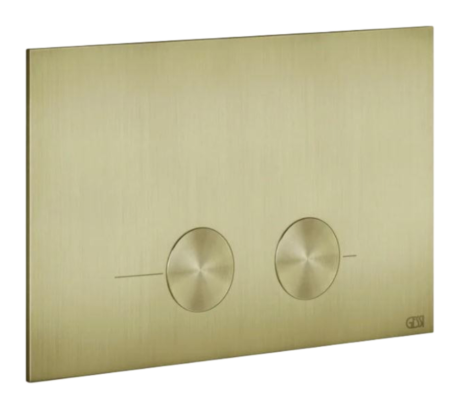 Клавиша смыва Gessi Total Look, для Geberit Sigma 8 и 12, цвет Brushed Brass PVD