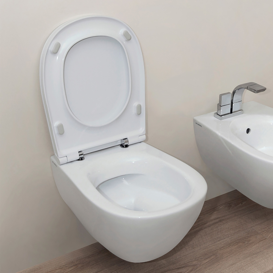 Унитаз Flaminia IO 2.0 подвесной, 550х380 мм, безободковый с системой goclean, цвет белый - изображение 4